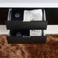 KubeBath Bliss 60 in. Double Sink Wall Mount Modern Bathroom Vanity - Black, BSL60D-BK