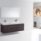 KubeBath Bliss 60 in. Double Sink Wall Mount Modern Bathroom Vanity - High Gloss Gray Oak, BSL60D-HGGO