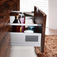KubeBath Bliss 60 in. Double Sink Wall Mount Modern Bathroom Vanity - Walnut, BSL60D-WNT