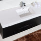 KubeBath Bliss 60 in. Single Sink Wall Mount Modern Bathroom Vanity - Black, BSL60S-BK