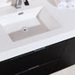 KubeBath Bliss 60 in. Single Sink Wall Mount Modern Bathroom Vanity - Black, BSL60S-BK