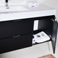 KubeBath Bliss 60 in. Single Sink Wall Mount Modern Bathroom Vanity - Black, BSL60S-BK