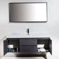 KubeBath Bliss 60 in. Single Sink Wall Mount Modern Bathroom Vanity - Gray Oak, BSL60S-GO