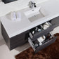 KubeBath Bliss 60 in. Single Sink Wall Mount Modern Bathroom Vanity - Gray Oak, BSL60S-GO