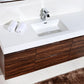 KubeBath Bliss 60 in. Single Sink Wall Mount Modern Bathroom Vanity - Walnut, BSL60S-WNT