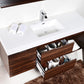 KubeBath Bliss 60 in. Single Sink Wall Mount Modern Bathroom Vanity - Walnut, BSL60S-WNT