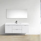 KubeBath Bliss 60 in. Single Sink Wall Mount Modern Bathroom Vanity - High Gloss White, BSL60S-GW