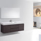 KubeBath, Bliss 60 in. Single Sink Wall Mount Modern Bathroom Vanity - High Gloss Gray Oak, BSL60S-HGGO