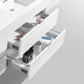 KubeBath Bliss 72 in. Double Sink Wall Mount Modern Bathroom Vanity - High Gloss White, BSL72D-GW