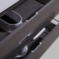 Bliss 72 in. Double Sink Wall Mount Modern Bathroom Vanity - High Gloss Gray Oak