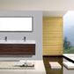 Bliss 72 in. Double Sink Wall Mount Modern Bathroom Vanity - Walnut