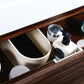 Bliss 72 in. Double Sink Wall Mount Modern Bathroom Vanity - Walnut