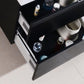 Bliss 80 in. Double Sink Wall Mount Modern Bathroom Vanity - Black