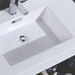 Bliss 80 in. Double Sink Wall Mount Modern Bathroom Vanity - Walnut