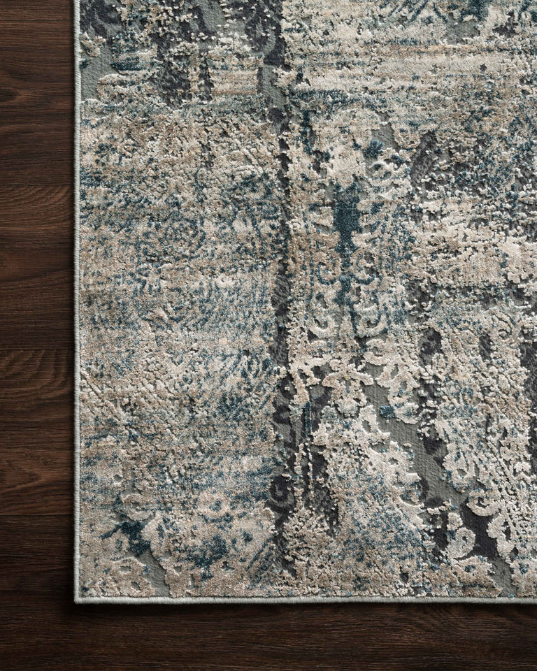 Loloi Rugs Cascade Collection Rug in Taupe, Blue - 9'6" x 13'