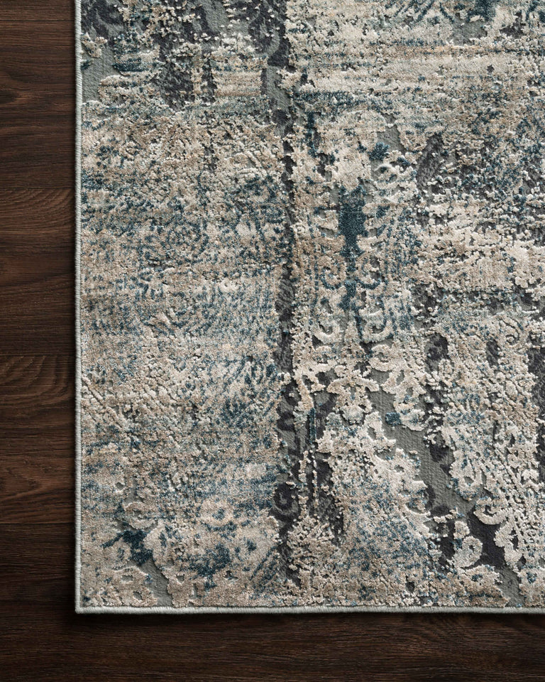 Loloi Rugs Cascade Collection Rug in Taupe, Blue - 7'10" x 10'10"