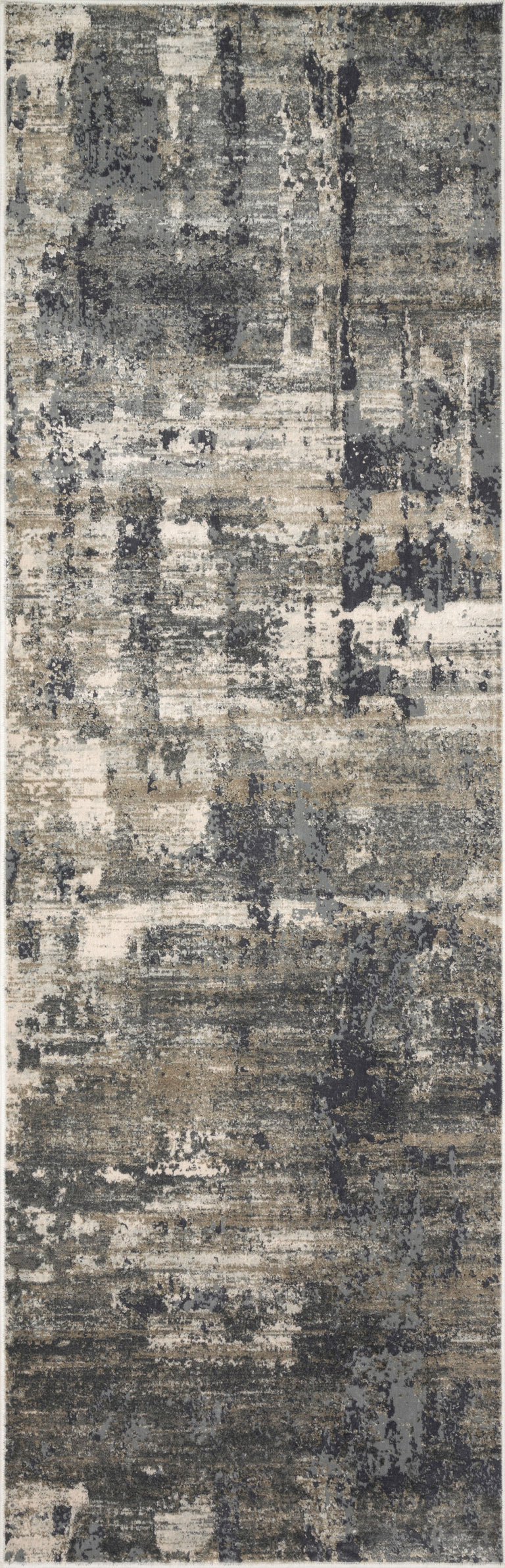 Loloi Rugs Cascade Collection Rug in Ivory, Charcoal - 7'10" x 10'10"
