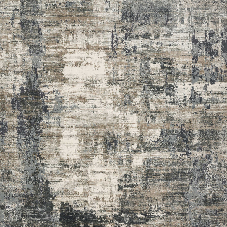 Loloi Rugs Cascade Collection Rug in Ivory, Charcoal - 7'10" x 10'10"
