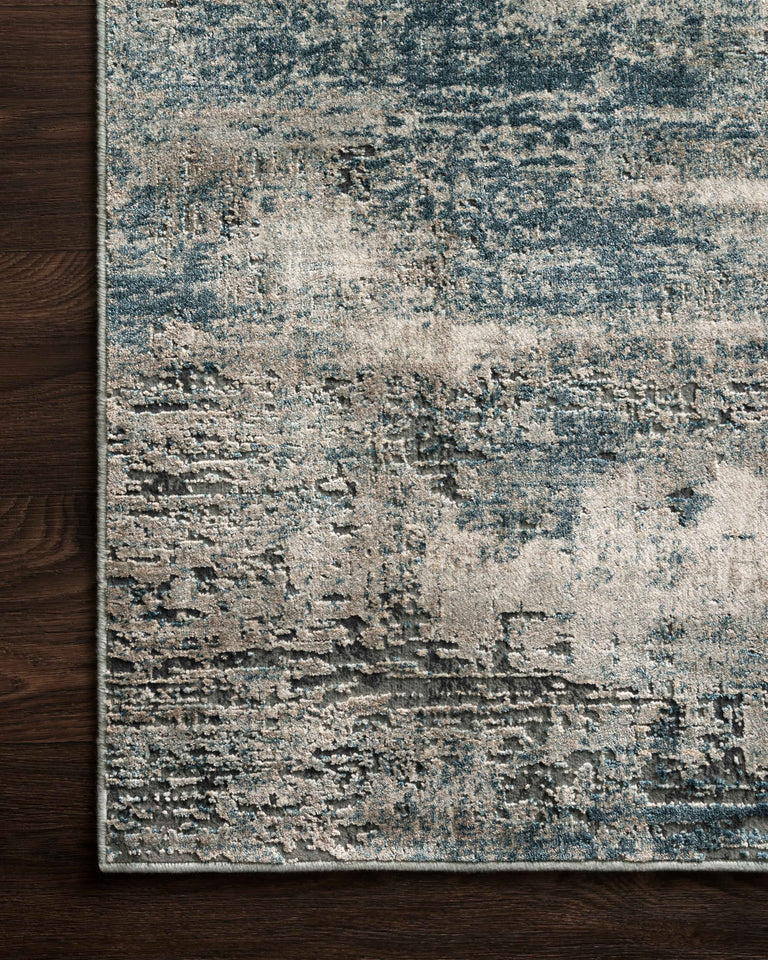 Loloi Rugs Cascade Collection Rug in Ocean, Grey - 7'10" x 10'10"