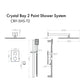 ZLINE Crystal Bay Thermostatic Shower System in Chrome, CBY-SHS-T2-CH