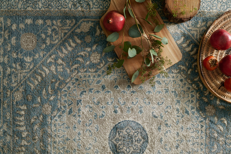 Loloi Rugs Century Collection Rug in Blue, Sand - 9'3" x 9'3"