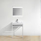 KubeBath Haus 24 in. Stainless Steel Console w/ White Acrylic Sink - Chrome, CH24