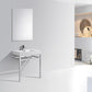 KubeBath Haus 30 in. Stainless Steel Console w/ White Acrylic Sink - Chrome, CH30