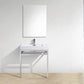 KubeBath Haus 30 in. Stainless Steel Console w/ White Acrylic Sink - Chrome, CH30