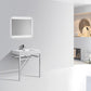 KubeBath Haus 30 in. Stainless Steel Console w/ White Acrylic Sink - Chrome, CH30