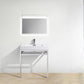 KubeBath Haus 30 in. Stainless Steel Console w/ White Acrylic Sink - Chrome, CH30