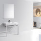 KubeBath Haus 36 in. Stainless Steel Console w/ White Acrylic Sink - Chrome, CH36