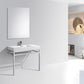 KubeBath Haus 40 in. Stainless Steel Console w/ White Acrylic Sink - Chrome, CH40