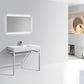 KubeBath Haus 40 in. Stainless Steel Console w/ White Acrylic Sink - Chrome, CH40