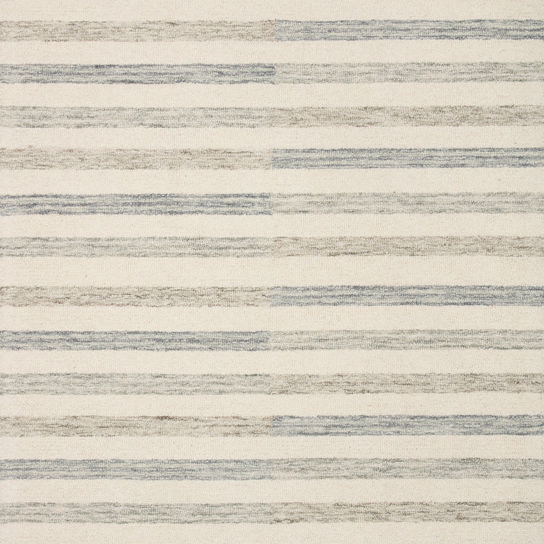 Chris Loves Julia x Loloi Rug in Ivory, Slate - 7'9" x 9'9"