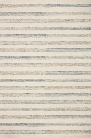 Chris Loves Julia x Loloi Rug in Ivory, Slate - 7'9" x 9'9"