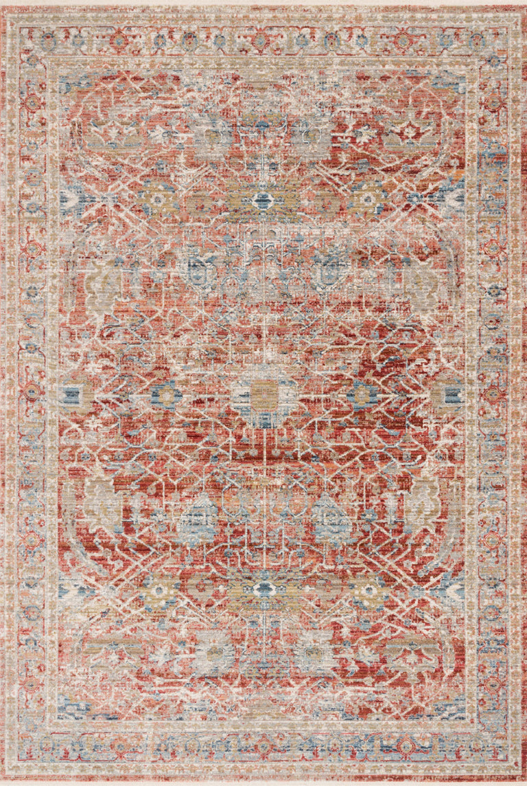 Loloi Rugs Claire Collection Rug in Red, Ivory - 11'6" x 15'7"