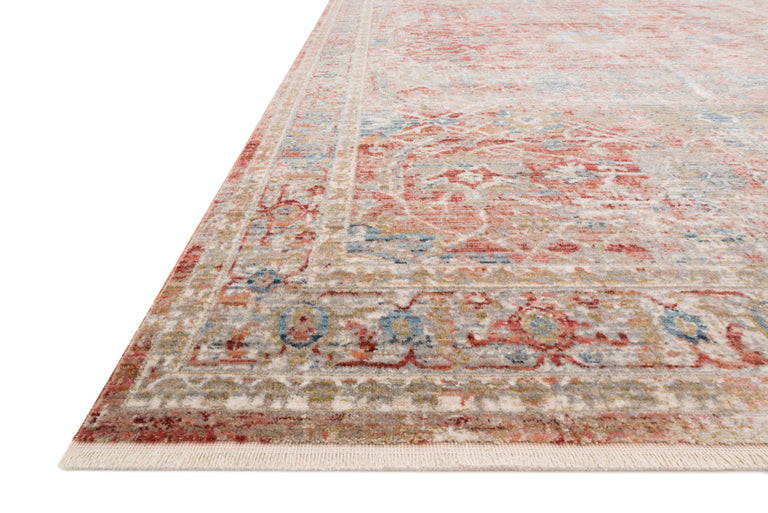 Loloi Rugs Claire Collection Rug in Red, Ivory - 9'6" x 13'