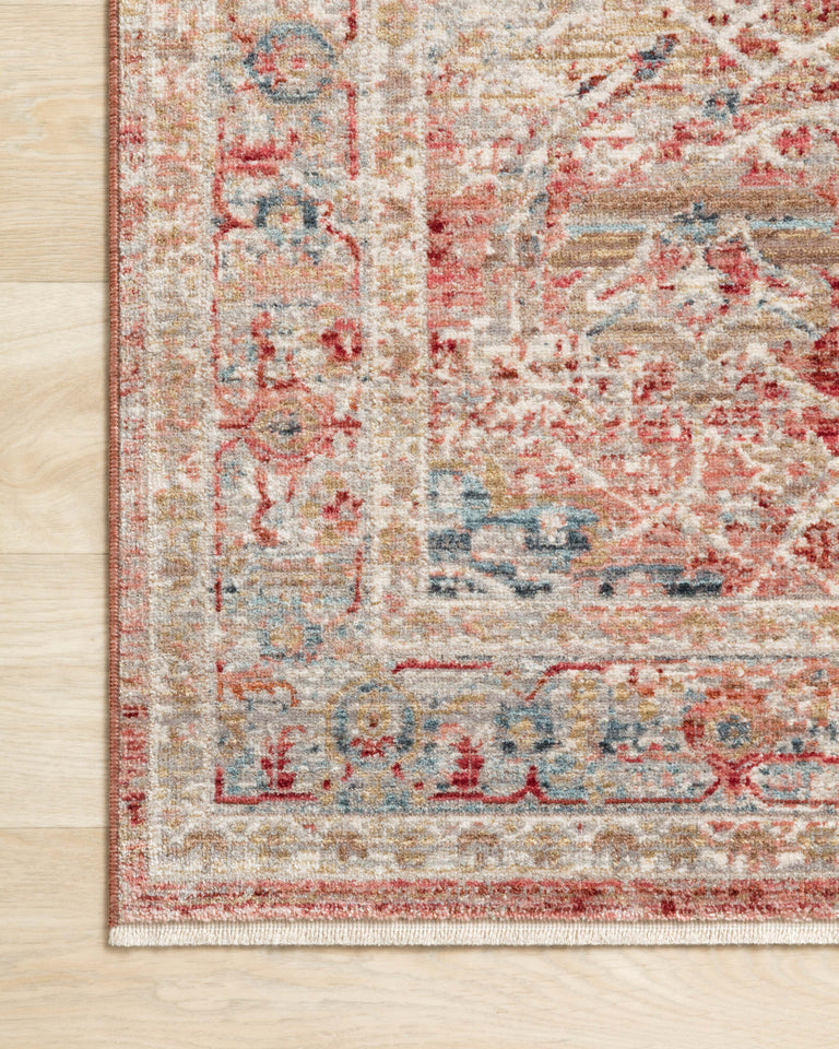 Loloi Rugs Claire Collection Rug in Red, Ivory - 11'6" x 15'7"