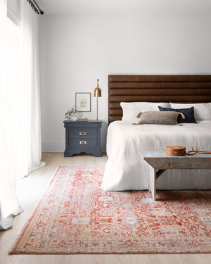 Loloi Rugs Claire Collection Rug in Red, Ivory - 7'10" x 10'2"
