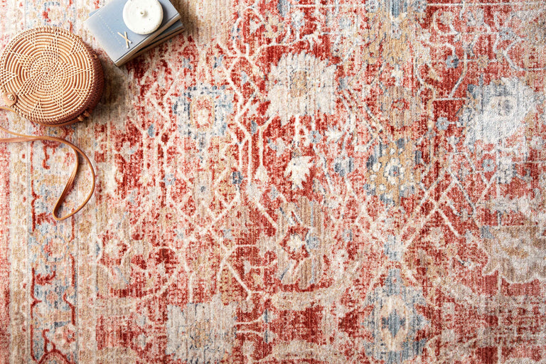 Loloi Rugs Claire Collection Rug in Red, Ivory - 11'6" x 15'7"