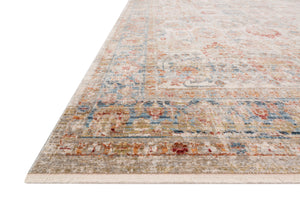 Loloi Rugs Claire Collection Rug in Ivory, Ocean - 9'6" x 13'