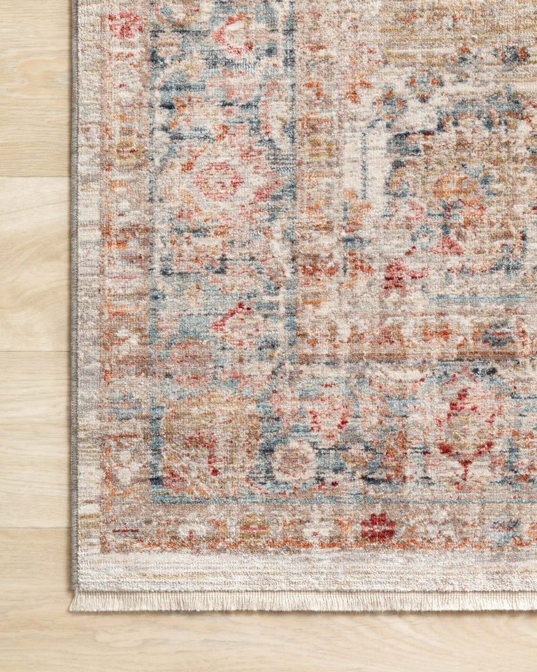 Loloi Rugs Claire Collection Rug in Ivory, Ocean - 9'6" x 13'