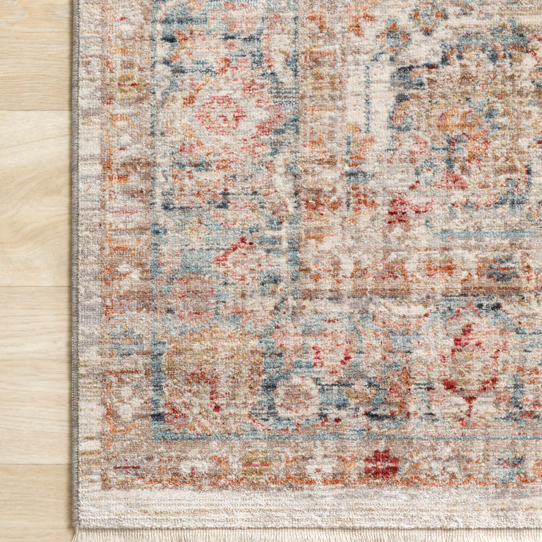 Loloi Rugs Claire Collection Rug in Ivory, Ocean - 7'10" x 10'2"