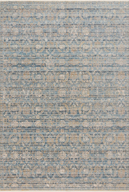 Loloi Rugs Claire Collection Rug in Ocean, Gold - 11'6" x 15'7"