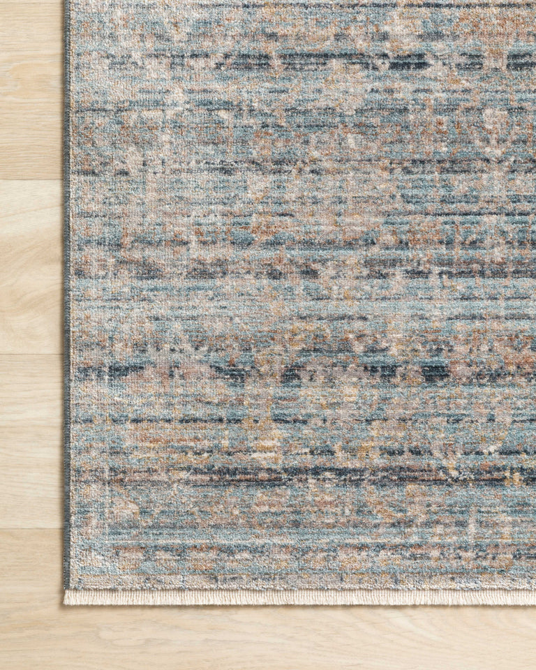 Loloi Rugs Claire Collection Rug in Ocean, Gold - 9'6" x 13'