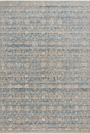 Loloi Rugs Claire Collection Rug in Ocean, Gold - 9'6" x 13'