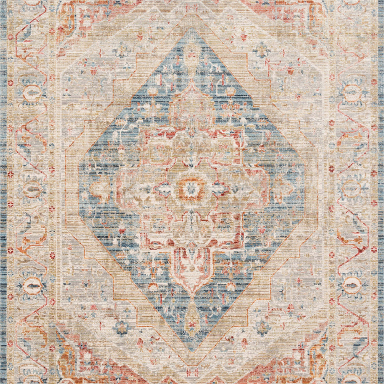 Loloi Rugs Claire Collection Rug in Blue, Multi - 7'10" x 10'2"