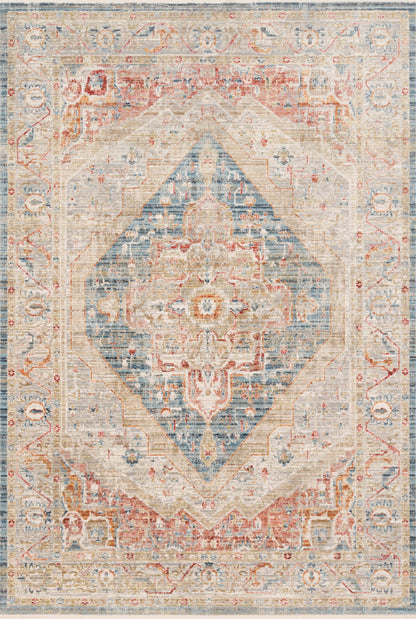 Loloi Rugs Claire Collection Rug in Blue, Multi - 7'10" x 10'2"