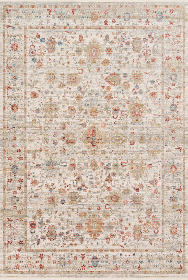 Loloi Rugs Claire Collection Rug in Ivory, Multi - 9'6" x 13'