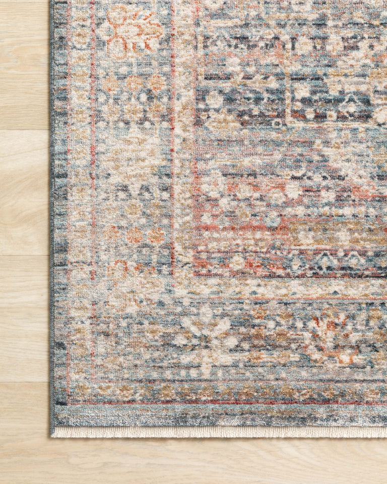 Loloi Rugs Claire Collection Rug in Blue, Sunset - 11'6" x 15'7"